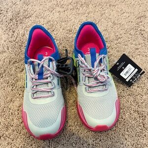 Athletic Works Gray and Blue Sneakers with Memory Foam